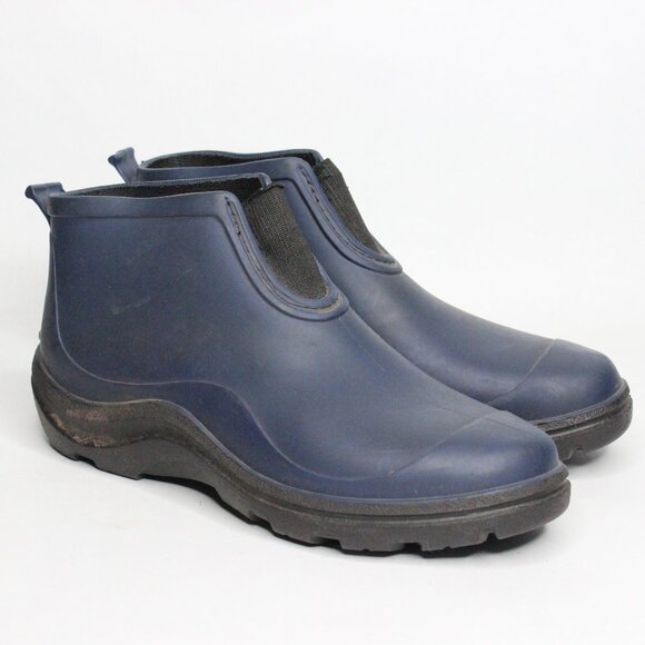 Sloggers Women's Ankle Boots Navy Blue Outdoor Rain Garden Booties Waterproof 9 - Picture 1 of 8